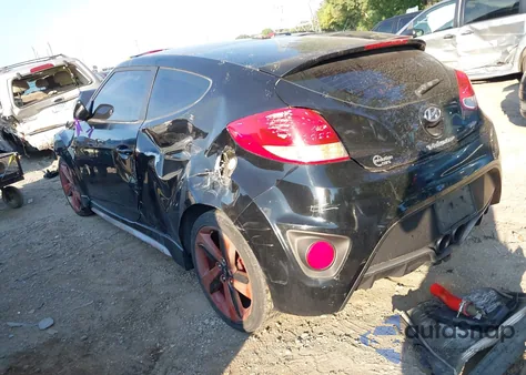 2013 Hyundai Veloster Turbo W/Black z USA, uszkodzony, nr VIN KMHTC6AE8DU153284